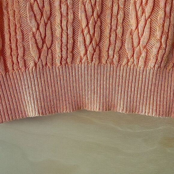 Free People Cable Cropped Knit Sweater Top Wool Coquette CottageCore Feminine XS - Picture 6 of 8